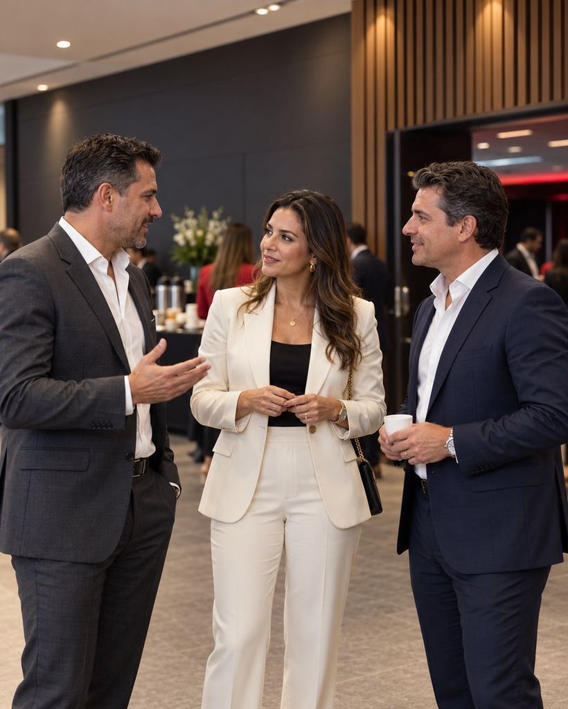 Empresários em evento de networking